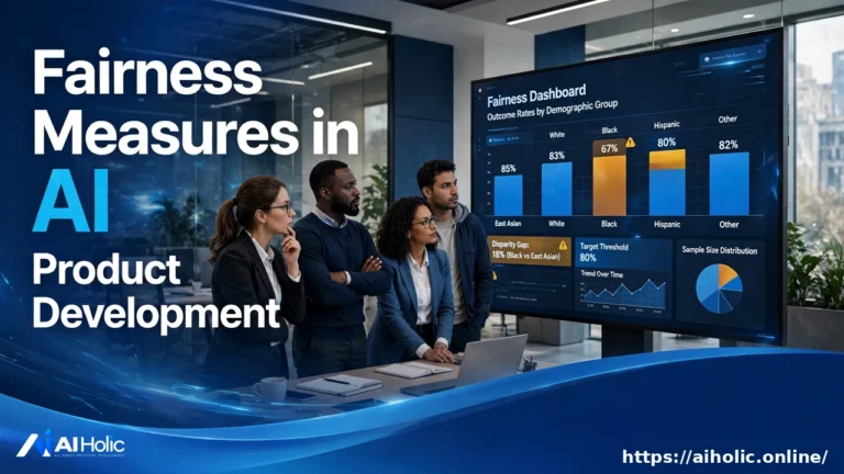 A product team reviewing a fairness dashboard before launch