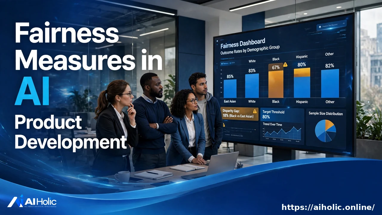 A product team reviewing a fairness dashboard before launch