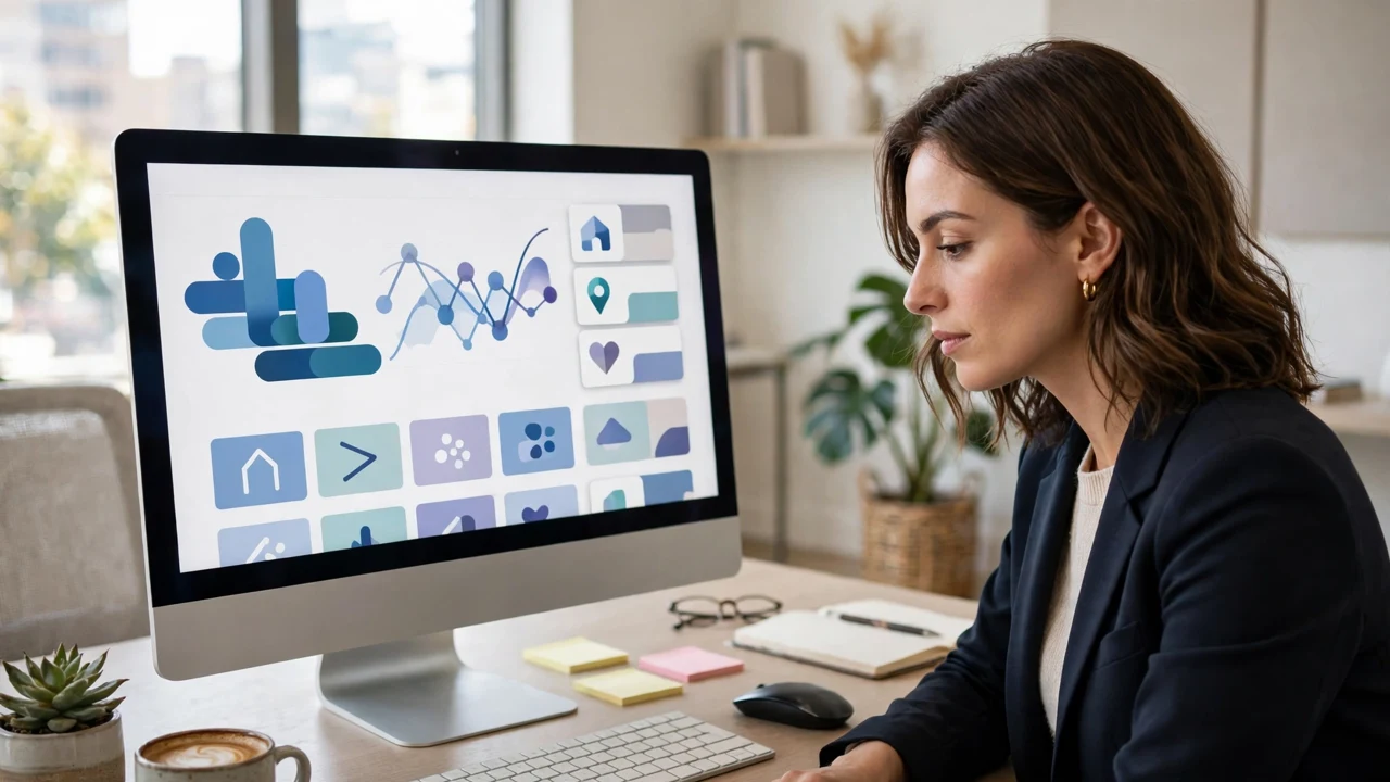 Real estate agent reviewing buyer activity on a dashboard