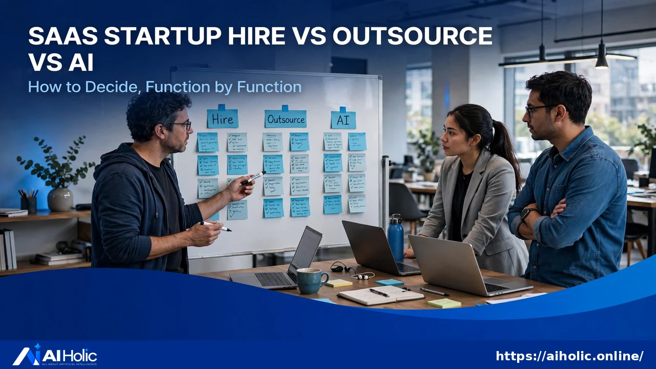 saas startup hire vs outsource vs ai featured