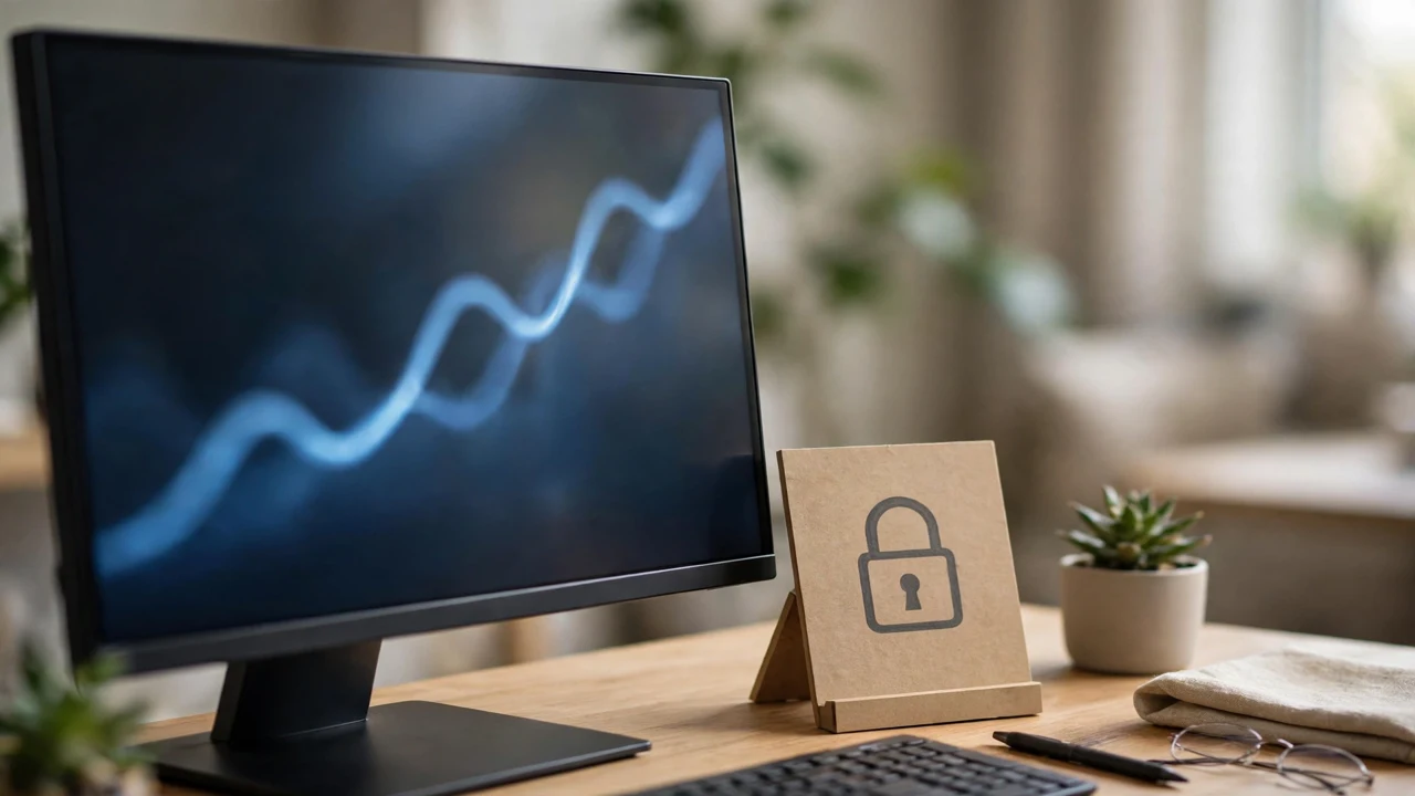 Skild AI Stock: Why There Is No Public Ticker 3 A stock chart on a monitor with a private company warning sign beside it